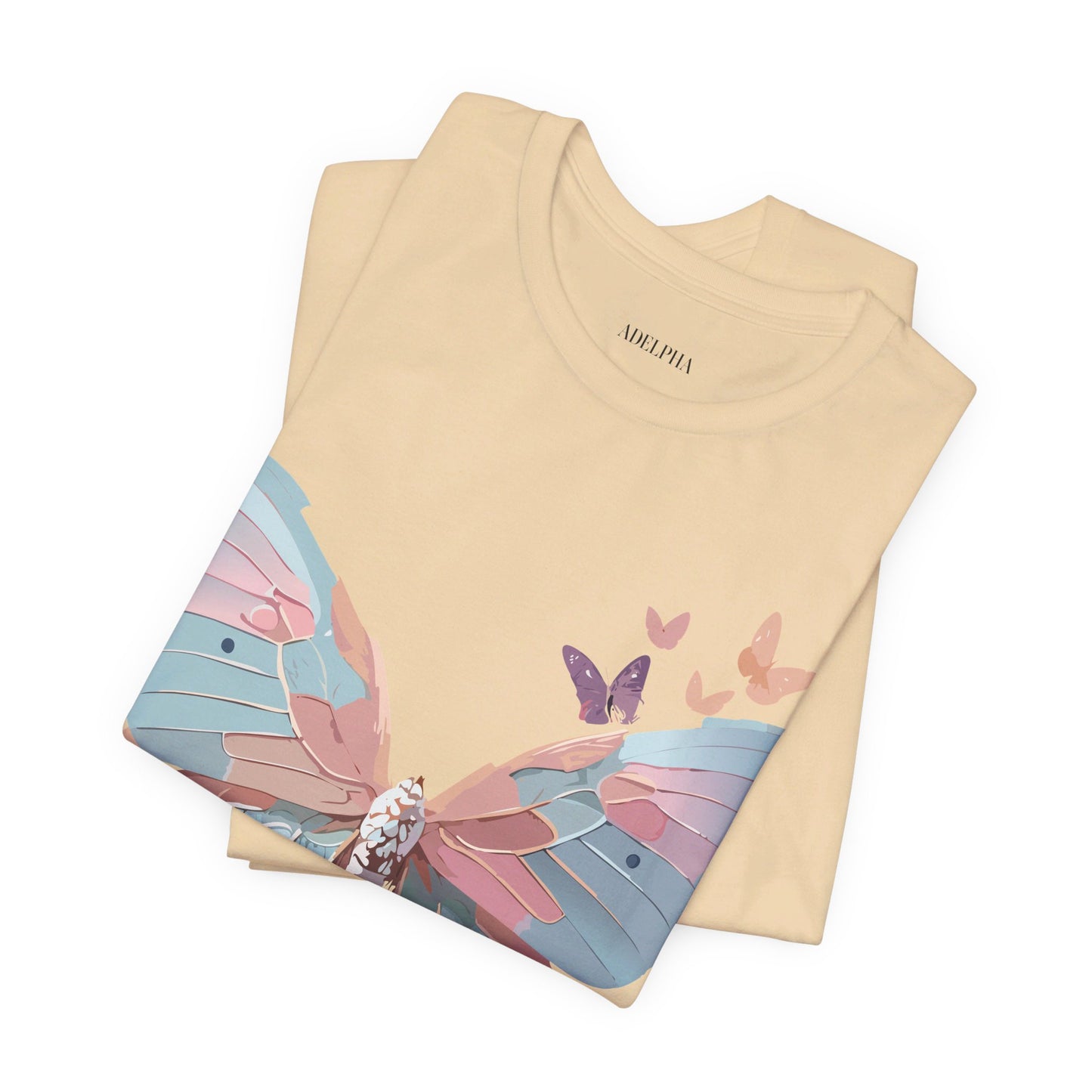 T-Shirt aus natürlicher Baumwolle mit Schmetterling