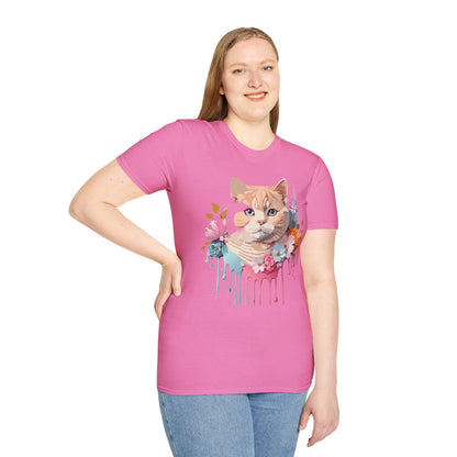 Cat Shirt Unisex Kitten Tee Softstyle Gildan 64000 Cotton Tee