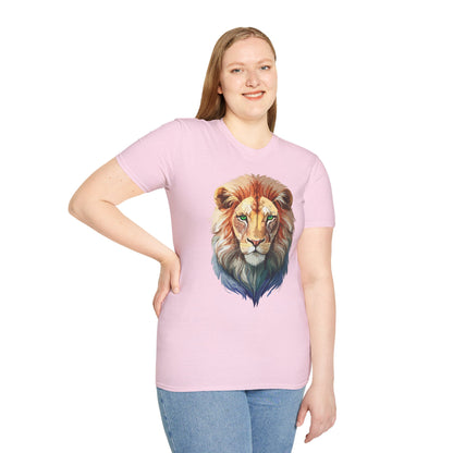 Lion Shirt Unisex Animal Tee Gildan Softstyle 64000 Cotton Tee