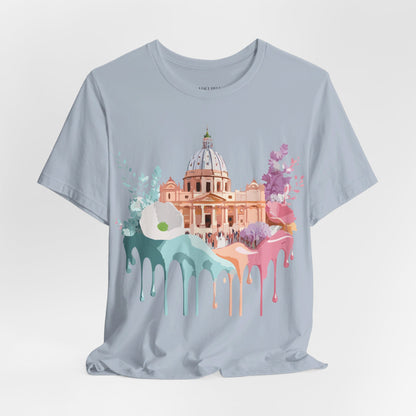 Natural Cotton Tee Shirt - Beautiful Places Collection - Rome Printify