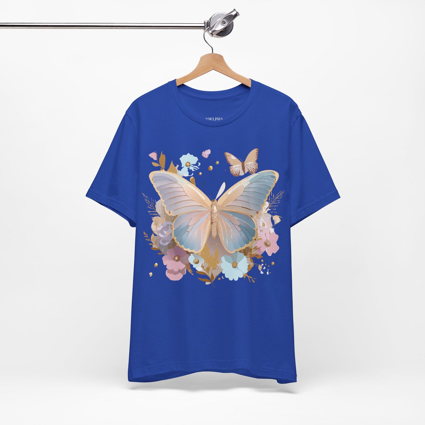 T-Shirt aus natürlicher Baumwolle mit Schmetterling