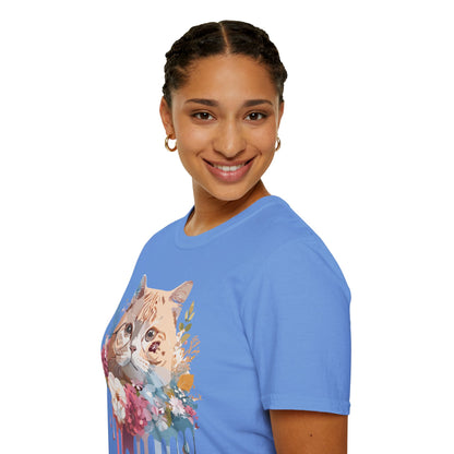 Cat Shirt Unisex Cat Tee Kitten Print Softstyle Gildan 64000