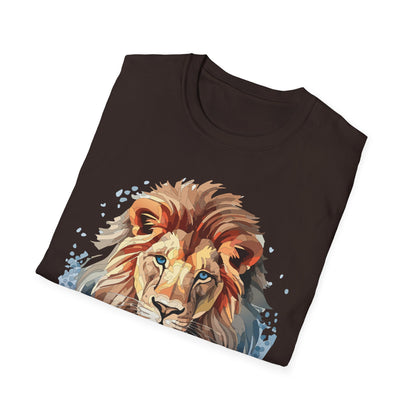 Unisex Lion Shirt Gildan Softstyle 64000 Tee 100 Percent Ring Spun Cotton