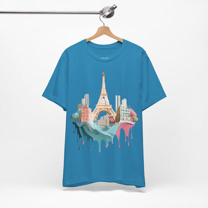 Natural Cotton Tee Shirt - Beautiful Places Collection - Paris Printify