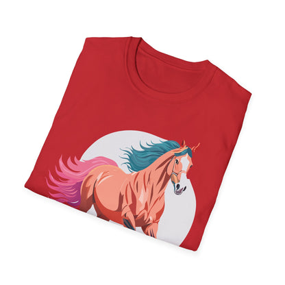 Unisex Horse Shirt Tee Gildan Softstyle 64000 Premium Ringspun Cotton