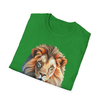 Gildan Softstyle Lion Print T Shirt Floral Tee For Unisex Everyday Comfort