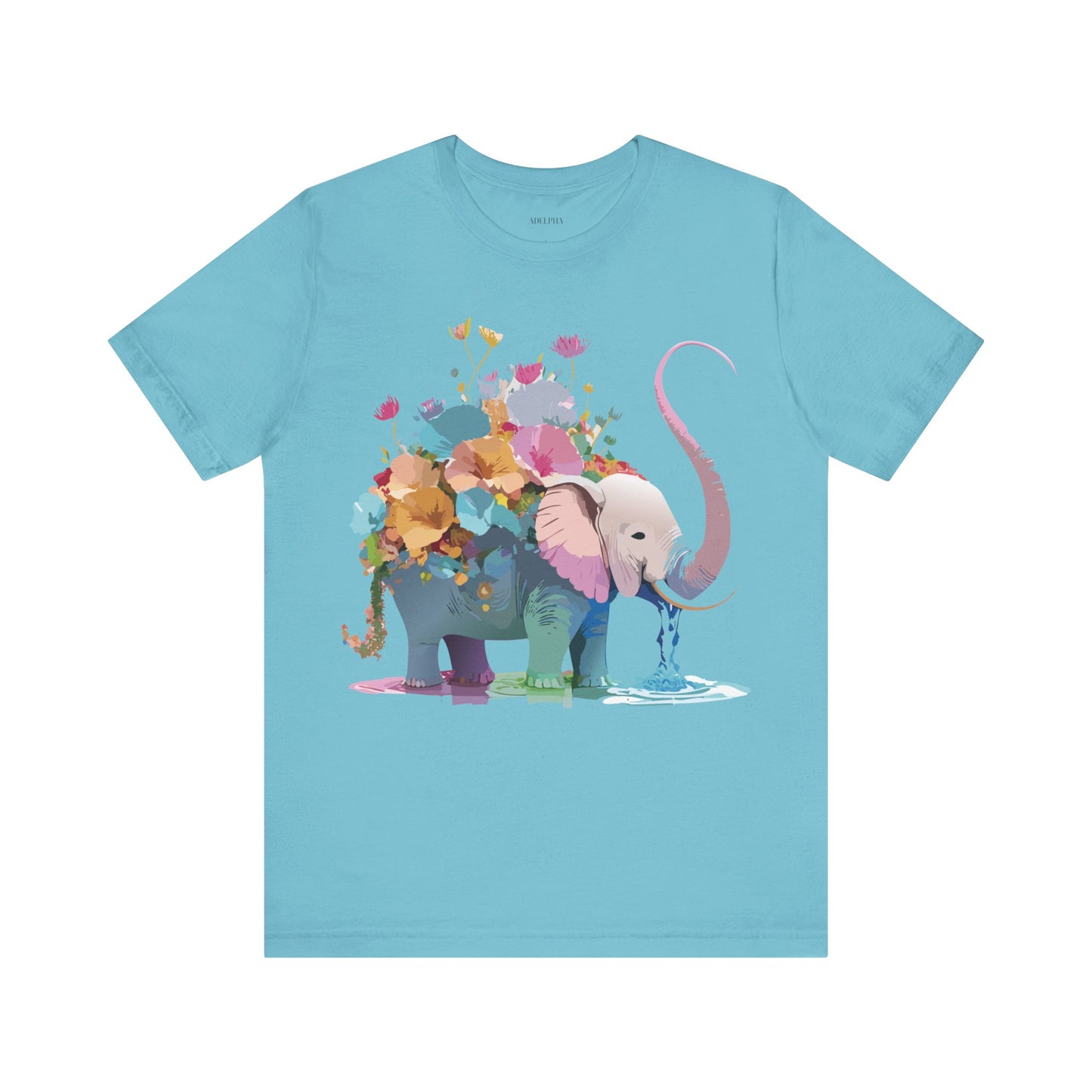 Natural Cotton Tee Shirt with Elephant