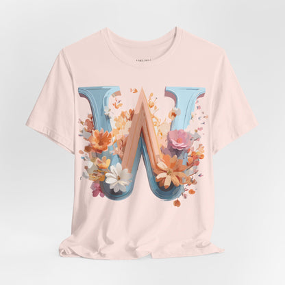 Natural Cotton Tee Shirt - Letters Collection - W Printify