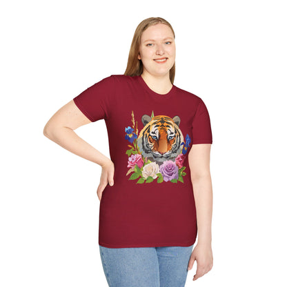 Unisex Tiger Shirt Softstyle Graphic Tee 100 Percent Cotton Apparel