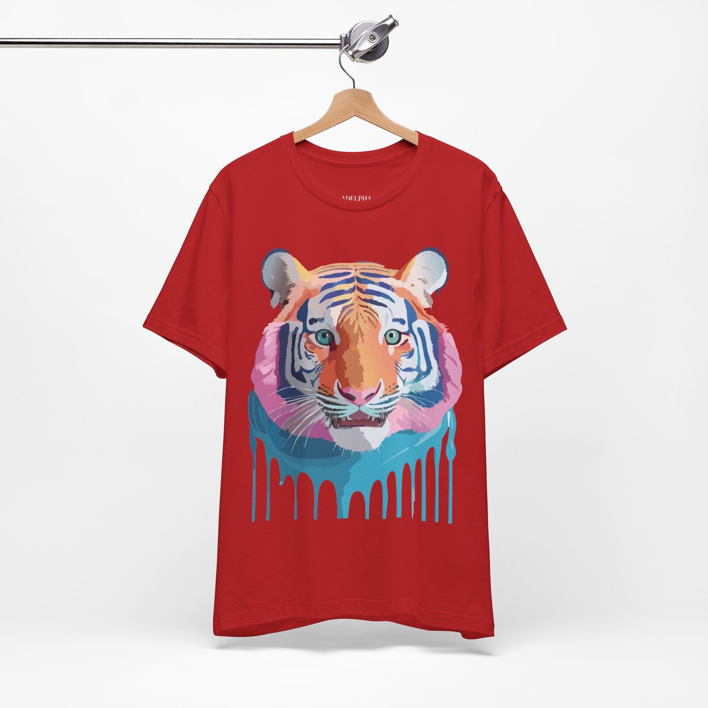 Natural Cotton Tee Shirt with Tiger