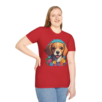 Dog Shirt Unisex Animal Tee Softstyle Cotton Ring Spun Comfort