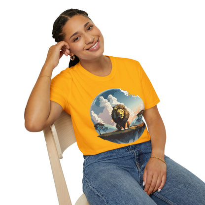 Lion Shirt Unisex Animal Tee Gildan Softstyle 64000 One Hundred Percent Cotton