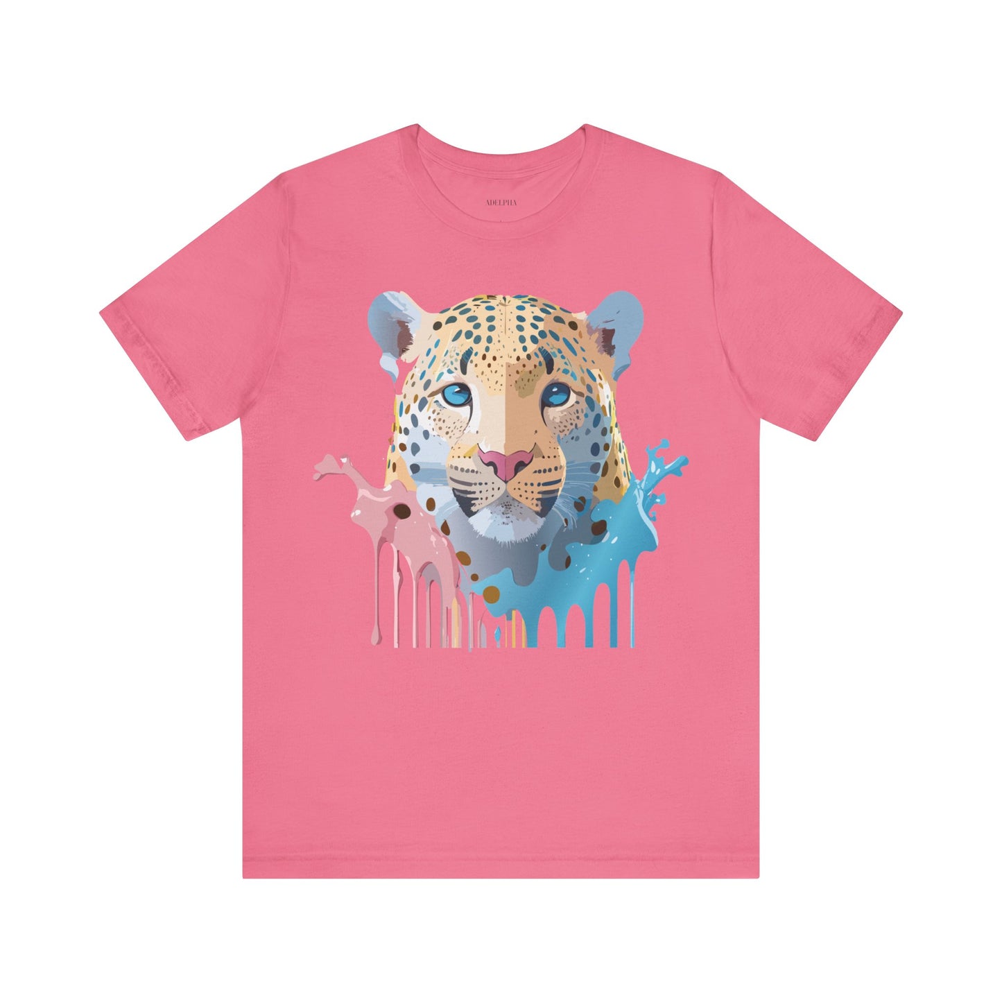 Natural Cotton Tee Shirt with Cheetah