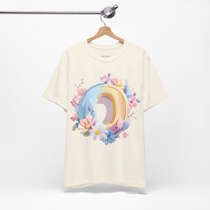 Natural Cotton Tee Shirt - Letters Collection - O Printify