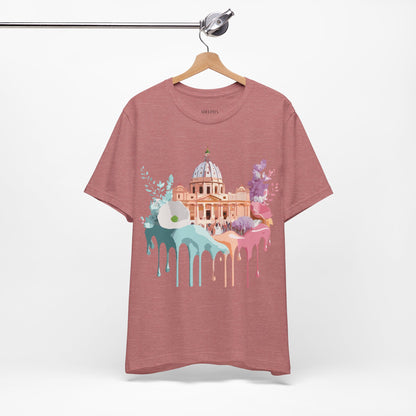 Natural Cotton Tee Shirt - Beautiful Places Collection - Rome Printify