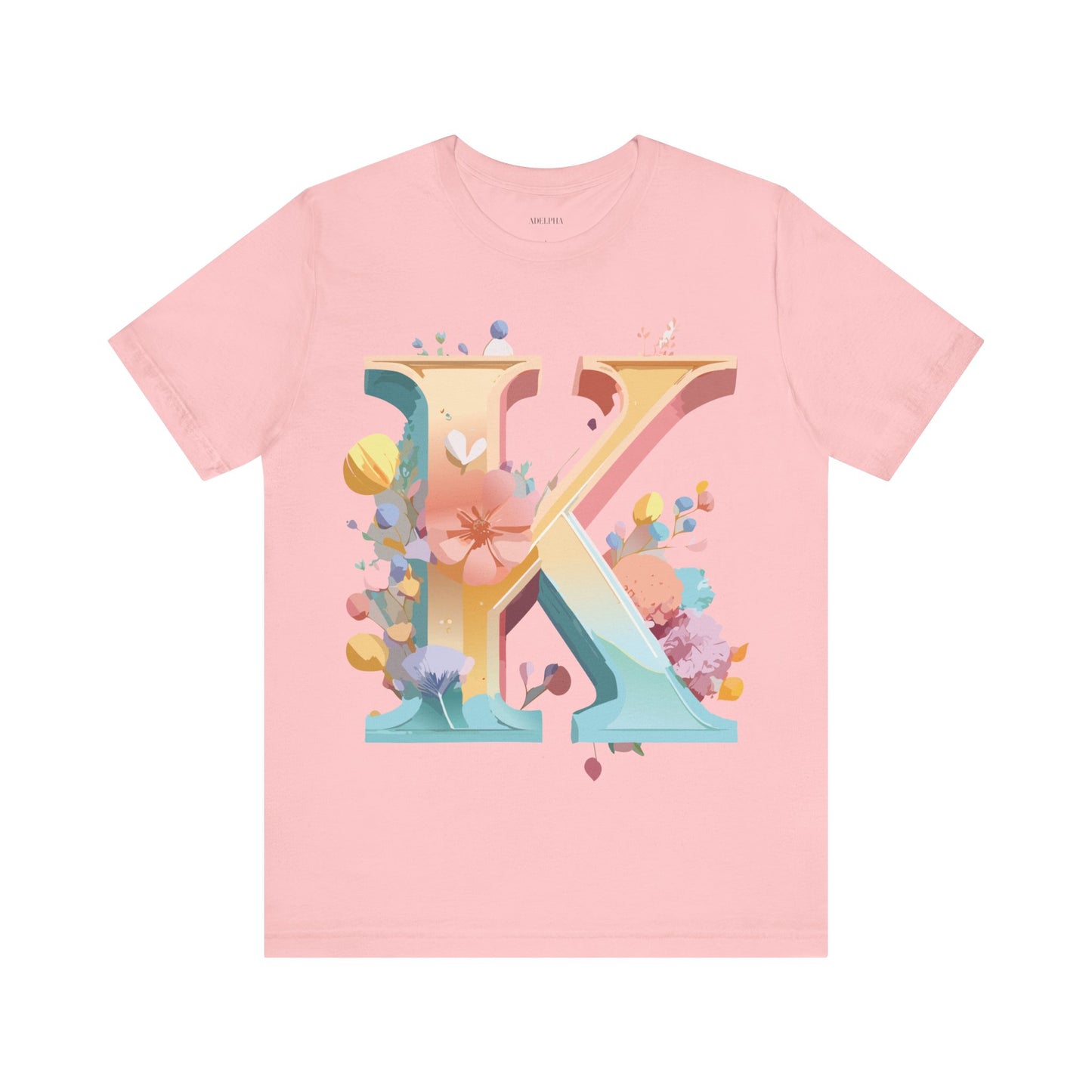 Natural Cotton Tee Shirt - Letters Collection - K