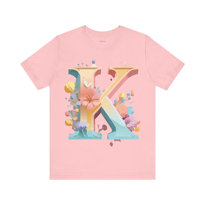 Natural Cotton Tee Shirt - Letters Collection - K Printify