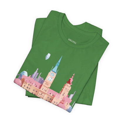 Natural Cotton Tee Shirt - Beautiful Places Collection - Prague Printify