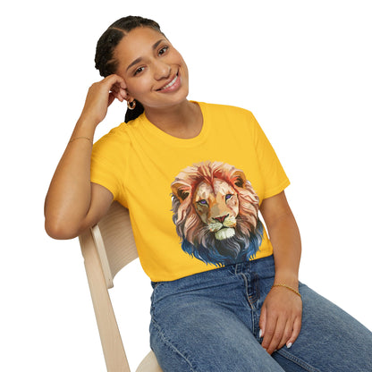 Lion Shirt Unisex Animal Tee Ring Spun Cotton Softstyle Tee Gildan