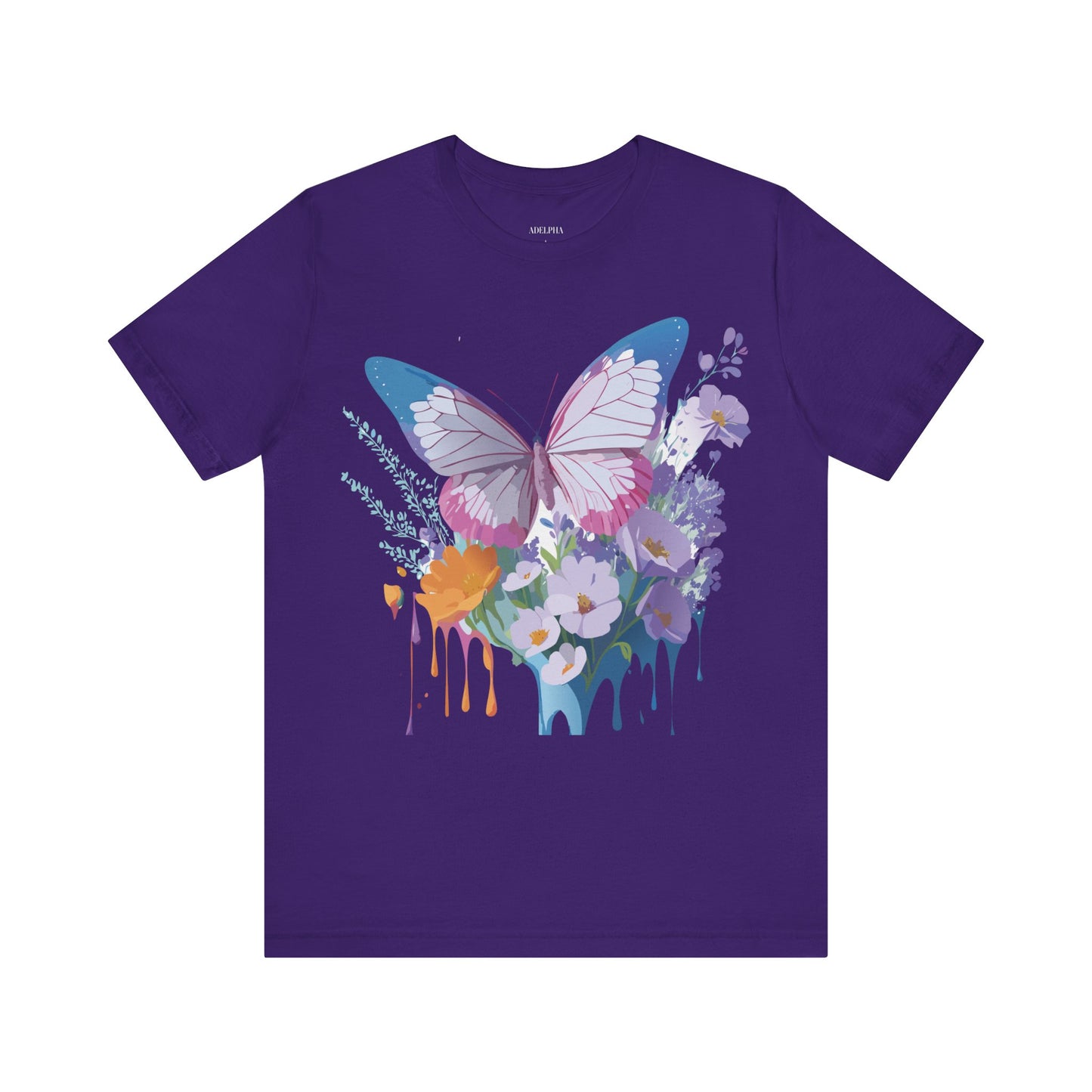 T-shirt en coton naturel avec papillon