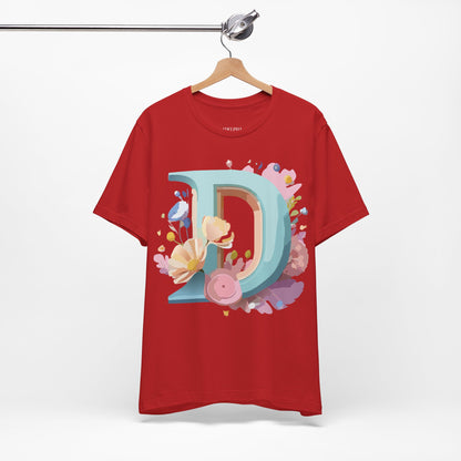 Natural Cotton Tee Shirt - Letters Collection - D Printify