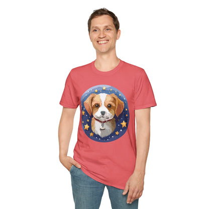 Unisex Dog Shirt Animal Print Tee Gildan Softstyle 64000 Cotton