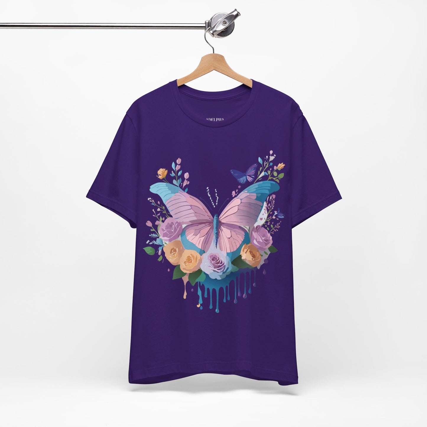 T-shirt en coton naturel avec papillon