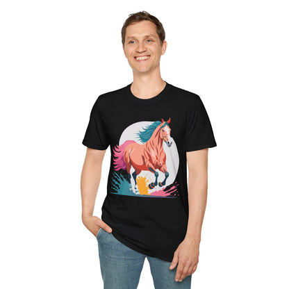 Unisex Horse Shirt Tee Gildan Softstyle 64000 Premium Ringspun Cotton