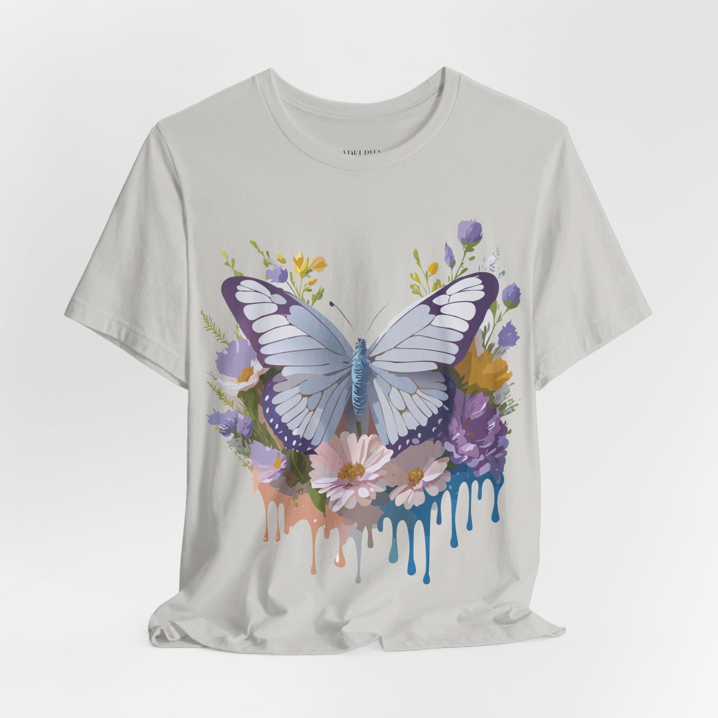 T-shirt en coton naturel avec papillon