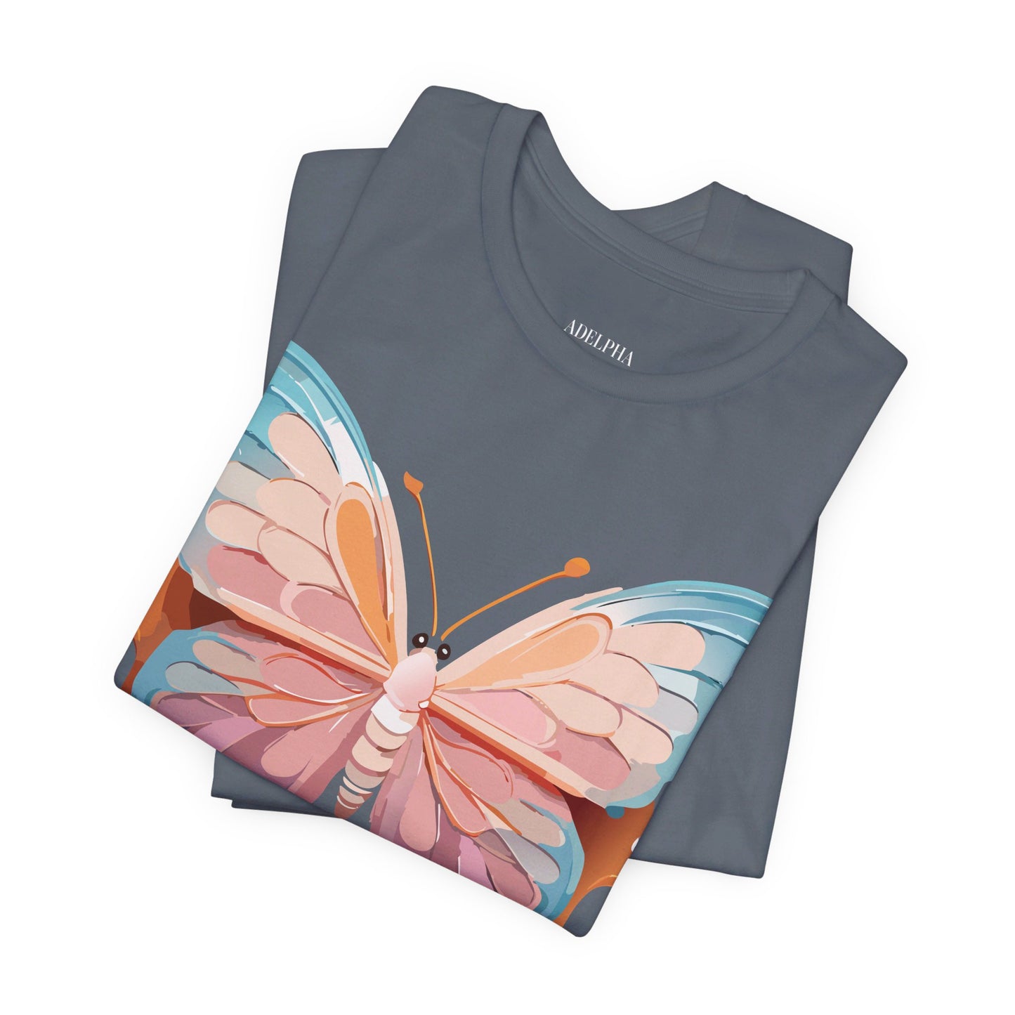 T-shirt en coton naturel avec papillon