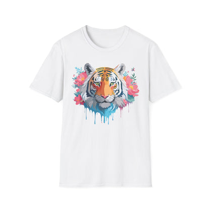 Tiger Shirt Unisex Animal Tee 100 Percent Ring Spun Cotton Softstyle