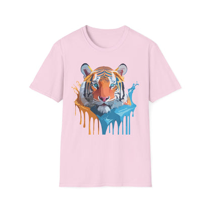 Tiger Shirt Unisex Animal Tee Ring Spun Cotton Gildan Softstyle Short Sleeve