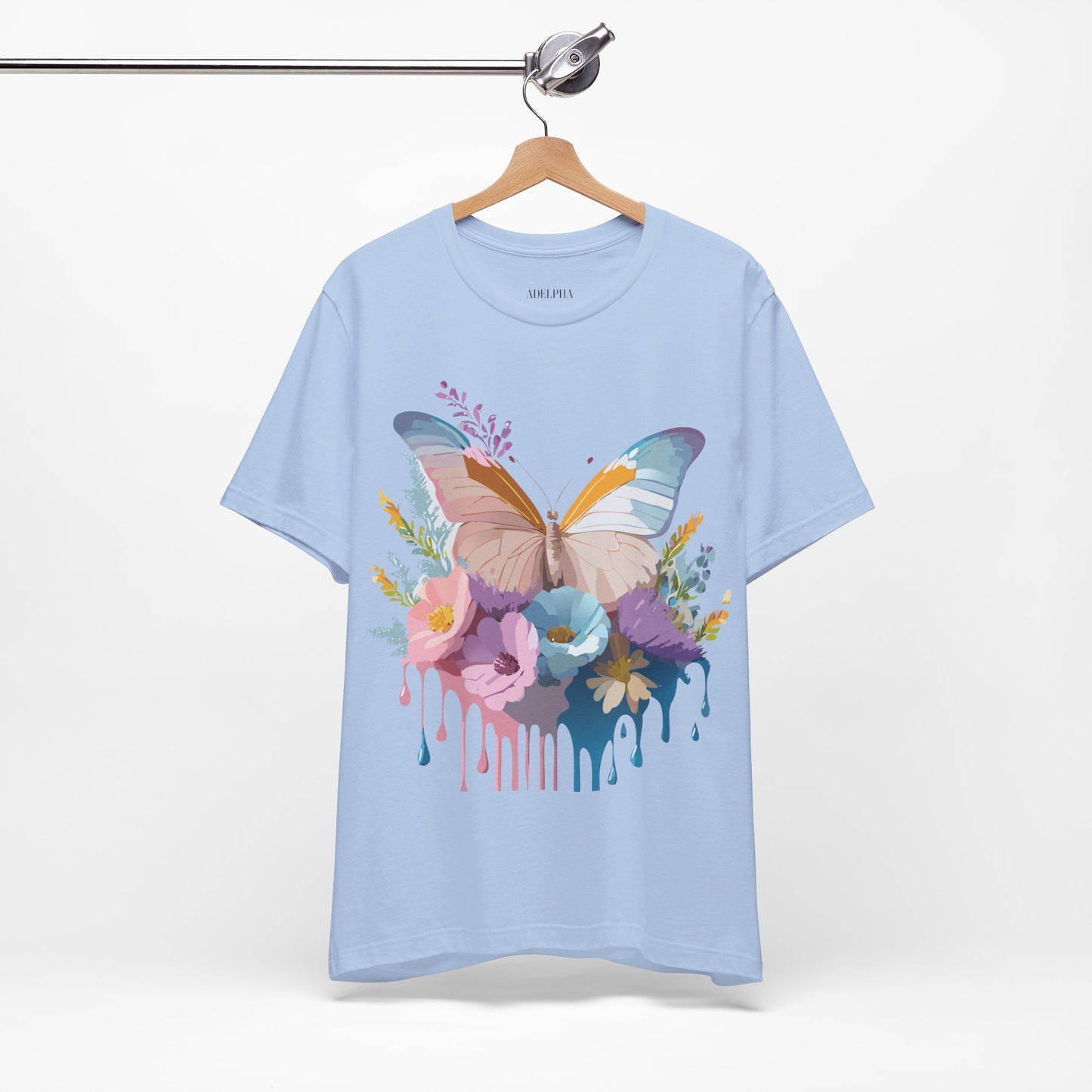 T-shirt en coton naturel avec papillon