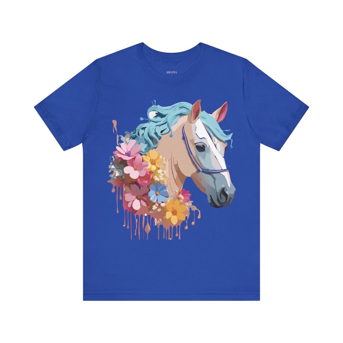 Natural Cotton Tee Shirt with Horse