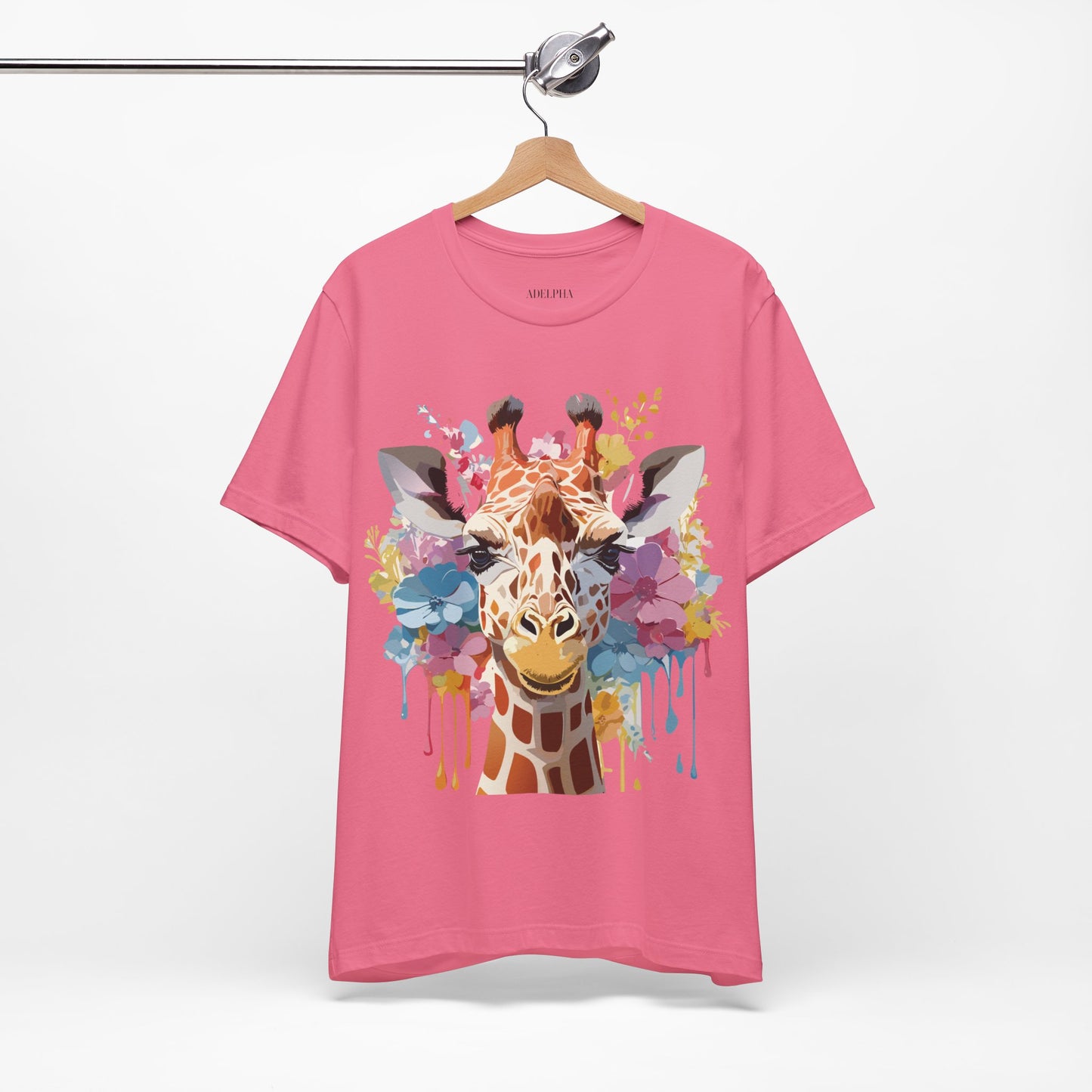 Natural Cotton Tee Shirt with Giraffe