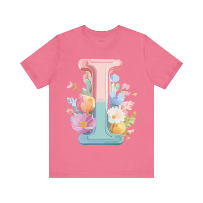 Natural Cotton Tee Shirt - Letters Collection - I Printify