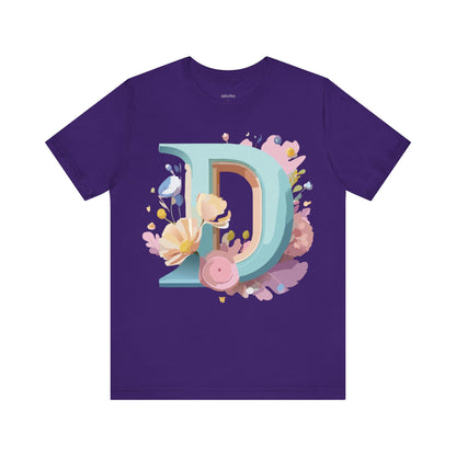 Natural Cotton Tee Shirt - Letters Collection - D Printify