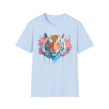Tiger Shirt Unisex Animal Tee 100 Percent Ring Spun Cotton Softstyle