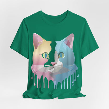 Natural Cotton Tee Shirt with Cat Printify