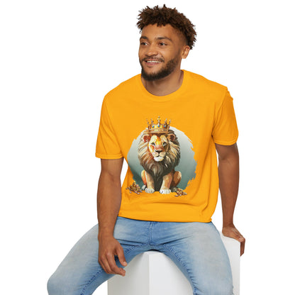 Unisex Lion Shirt Animal Tee Softstyle Gildan 64000 100 Percent Cotton Tee