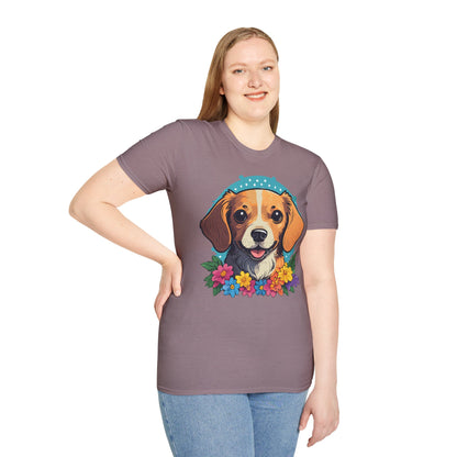 Dog Shirt Unisex Animal Tee Softstyle Cotton Ring Spun Comfort