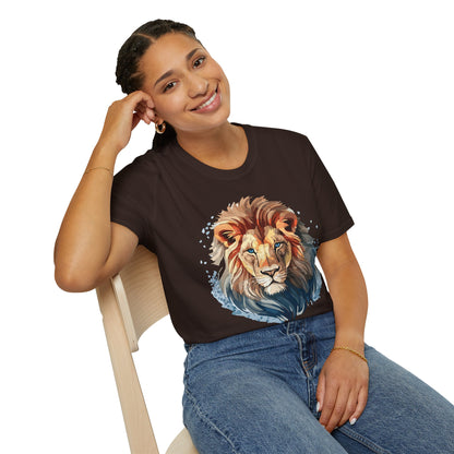 Unisex Lion Shirt Gildan Softstyle 64000 Tee 100 Percent Ring Spun Cotton
