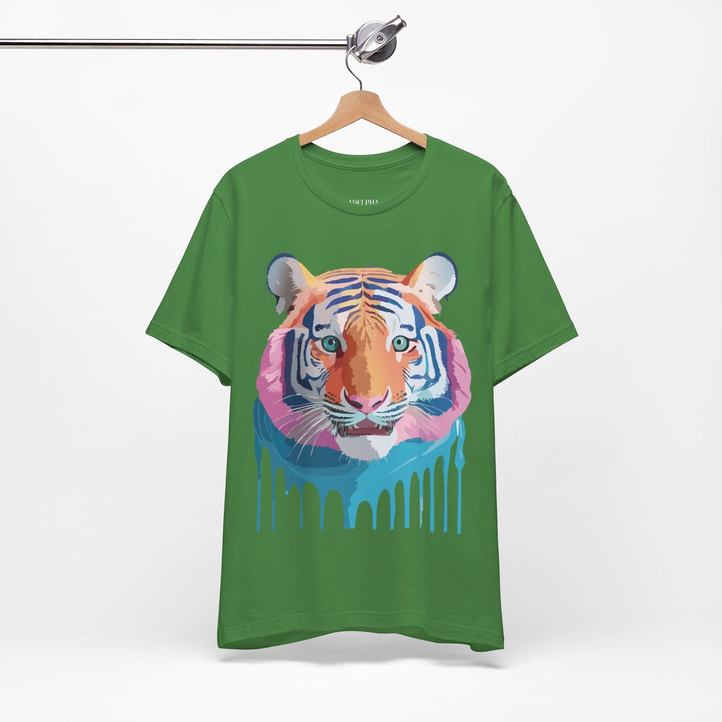 Natural Cotton Tee Shirt with Tiger