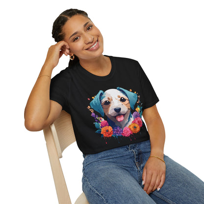 Dog Shirt Unisex Animal Short Sleeve Tee Gildan Softstyle 64000 Cotton Tee