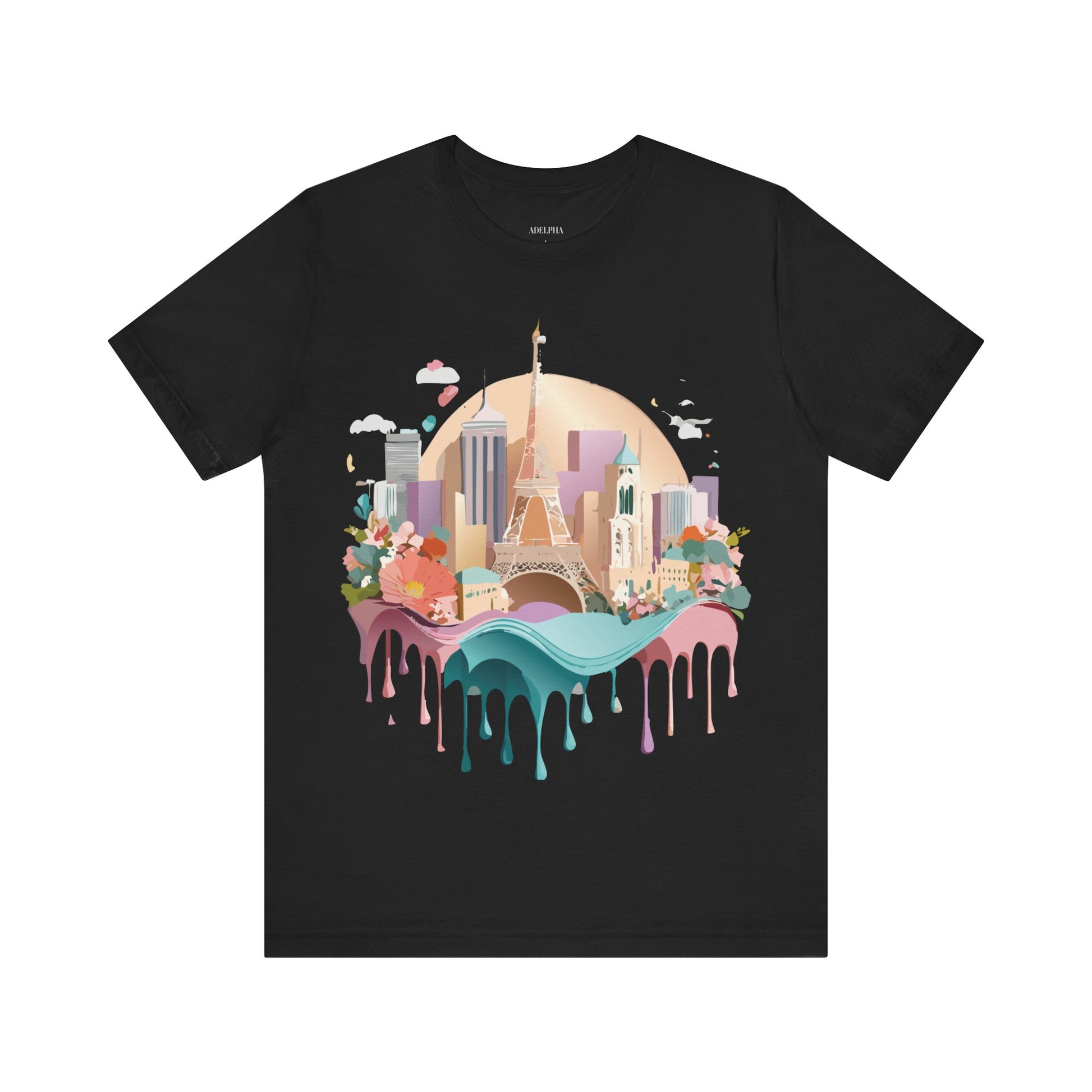 Natural Cotton Tee Shirt - Beautiful Places Collection - Paris Printify