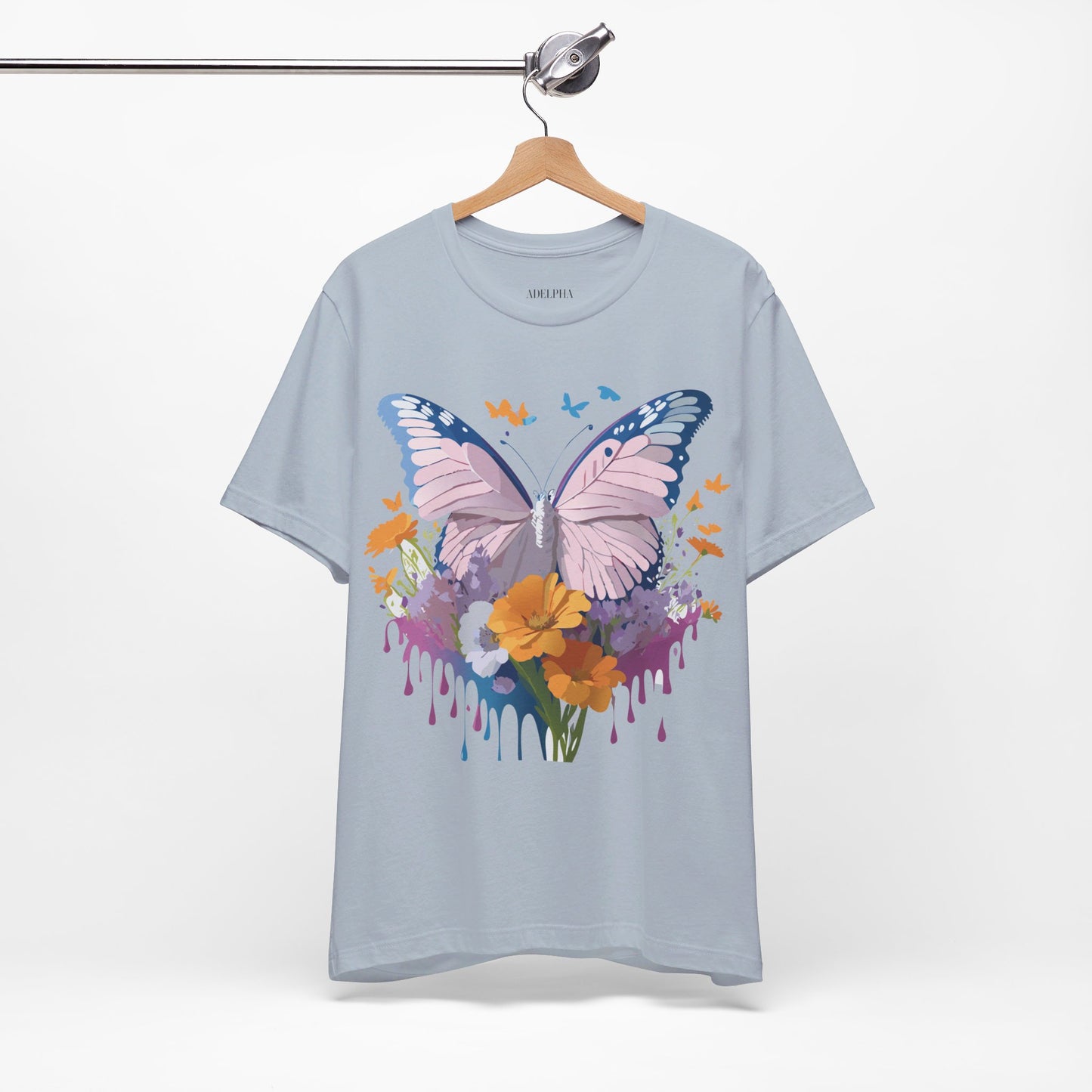 T-shirt en coton naturel avec papillon