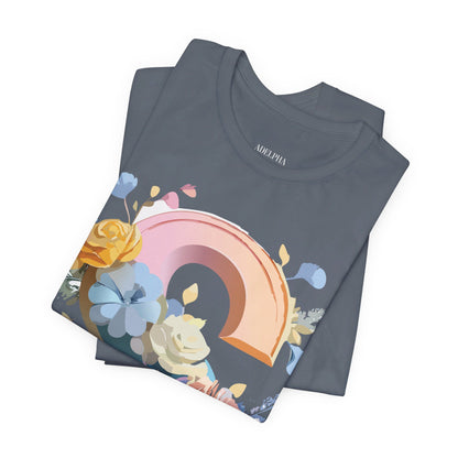 Natural Cotton Tee Shirt - Letters Collection - S Printify