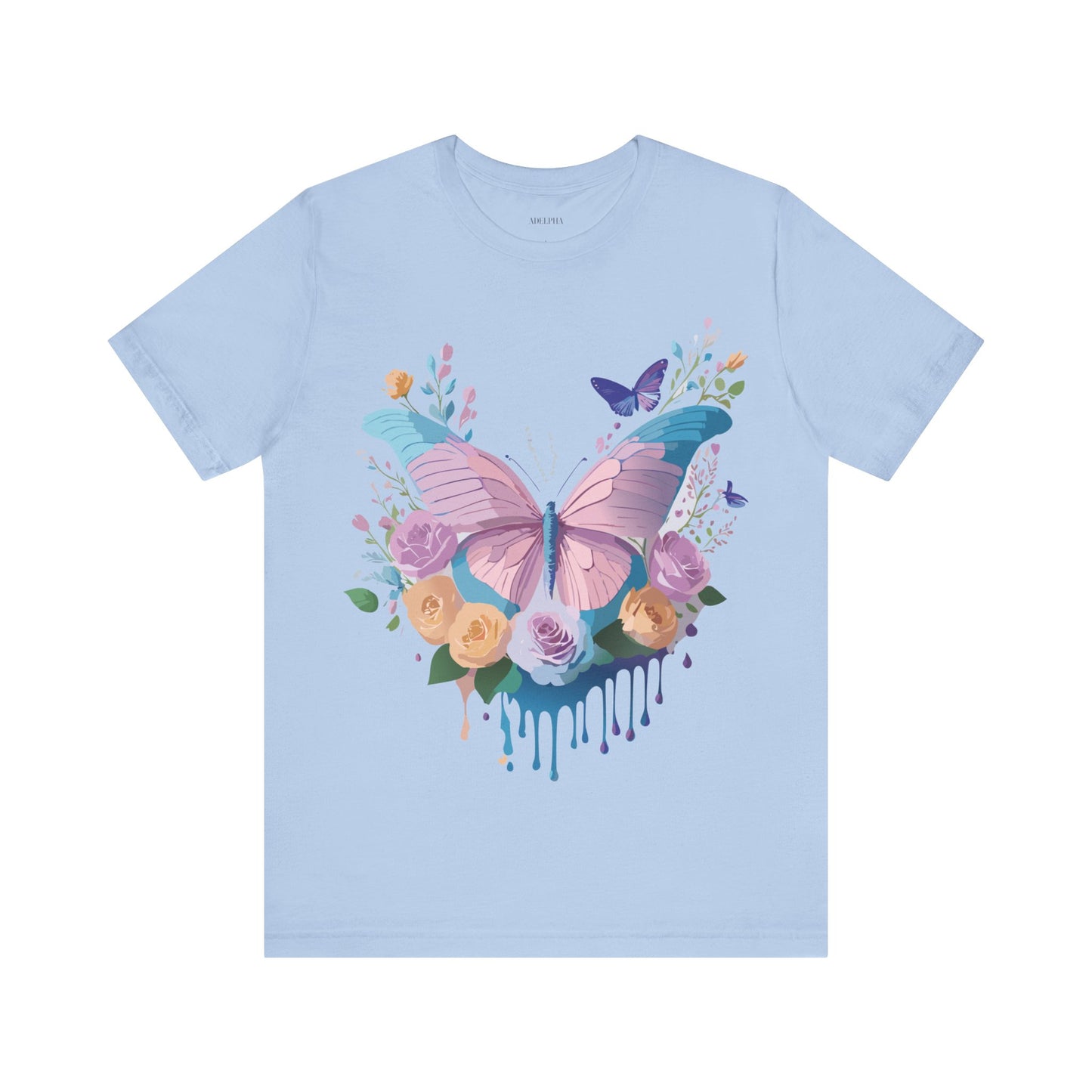 T-shirt en coton naturel avec papillon