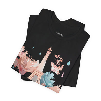 Natural Cotton Tee Shirt - Beautiful Places Collection - Paris Printify