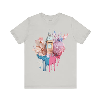 Natural Cotton Tee Shirt - Beautiful Places Collection - London Printify
